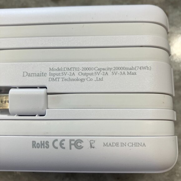 White 20000mAh Large Capacity Power Bank NIB - Picture 5 of 8